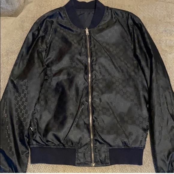 navy gucci jacket